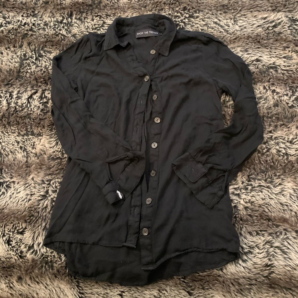 Women’s Black Button Down